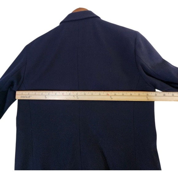J. Crew Wool Jacket Women's Size 6 Navy Blue Double Breasted Nautical Pea Coat - Picture 6 of 8